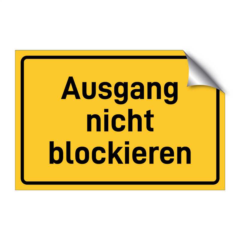 Ausgang nicht blockieren & Ausgang nicht blockieren & Ausgang nicht blockieren