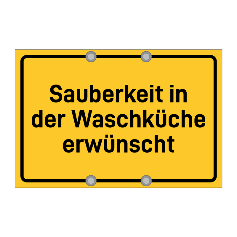 Sauberkeit in der Waschküche erwünscht