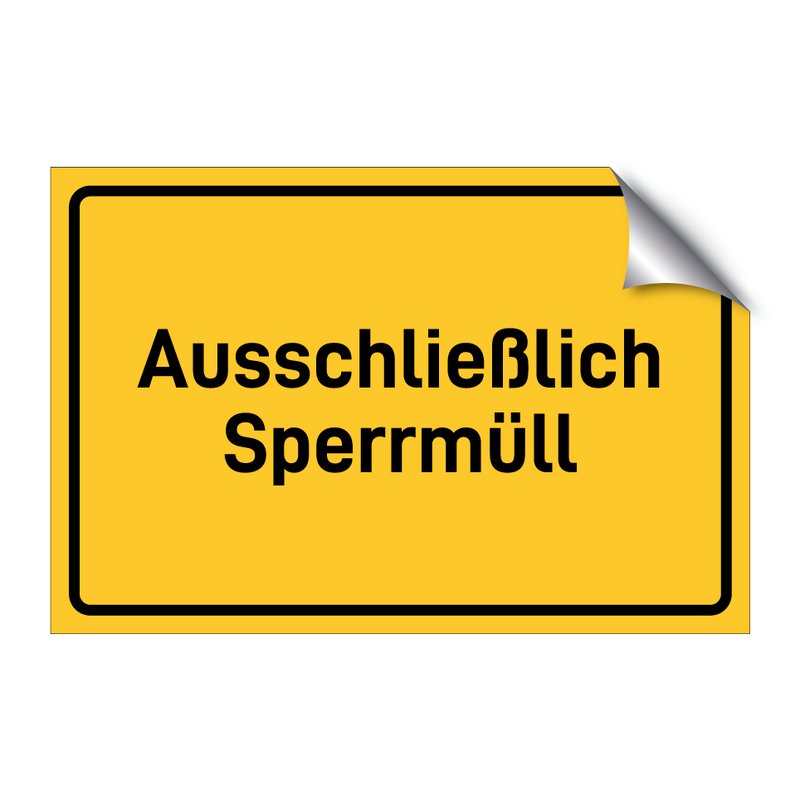 Ausschließlich Sperrmüll & Ausschließlich Sperrmüll & Ausschließlich Sperrmüll