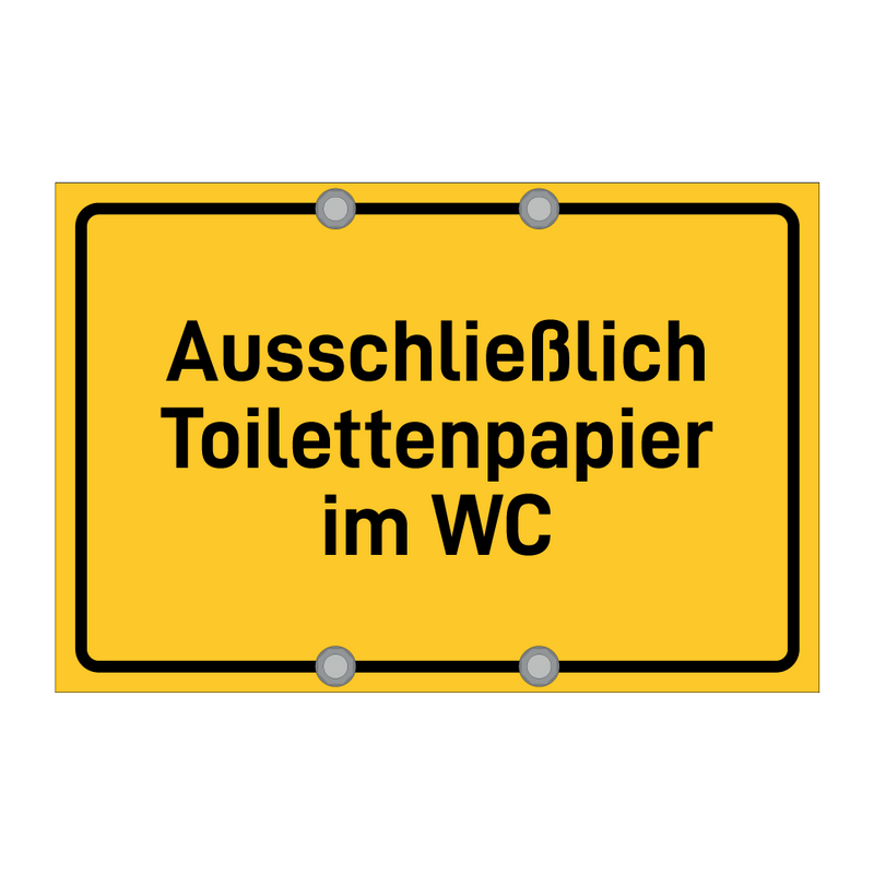 Ausschließlich Toilettenpapier im WC & Ausschließlich Toilettenpapier im WC