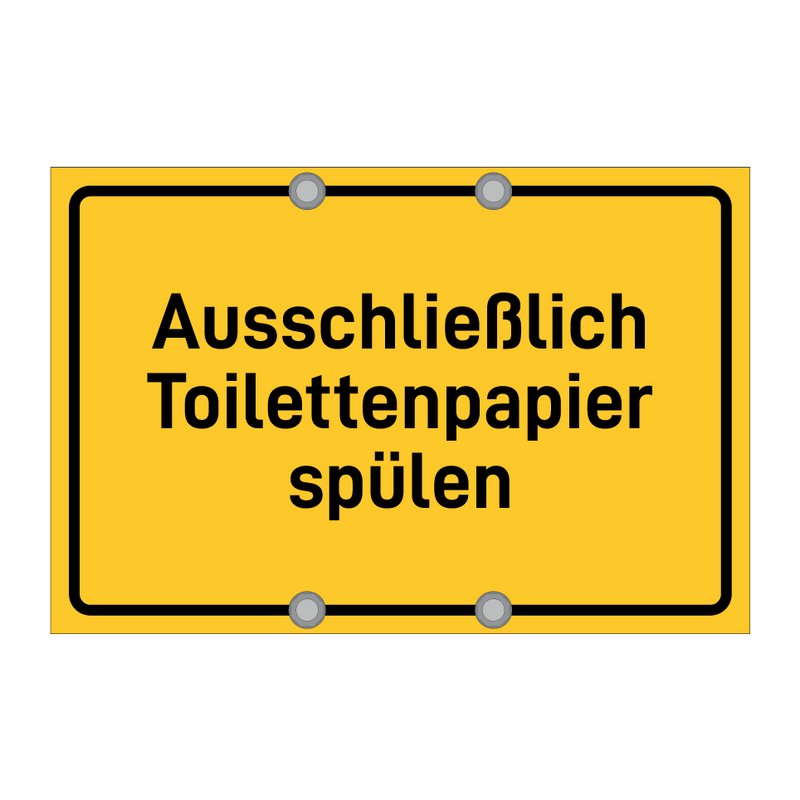 Ausschließlich Toilettenpapier spülen & Ausschließlich Toilettenpapier spülen