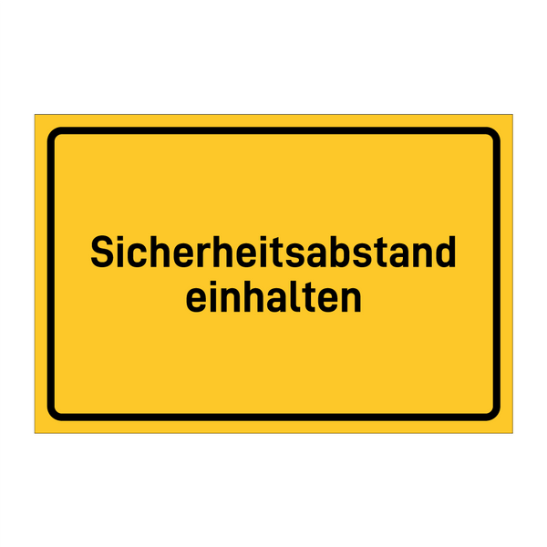 Sicherheitsabstand einhalten