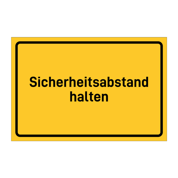 Sicherheitsabstand halten