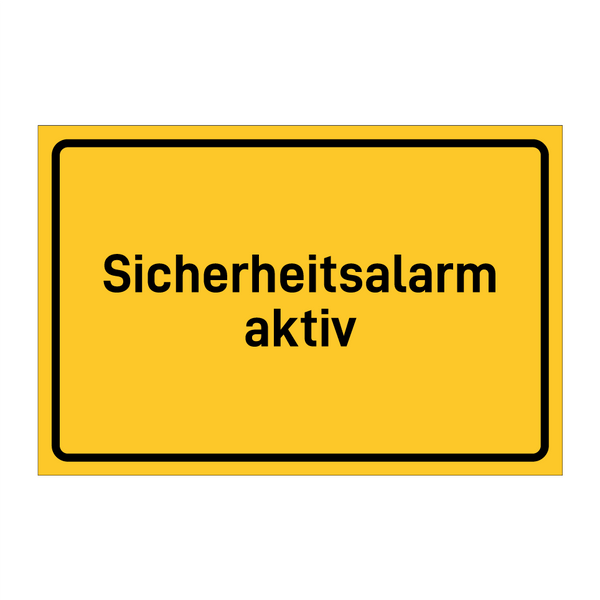 Sicherheitsalarm aktiv