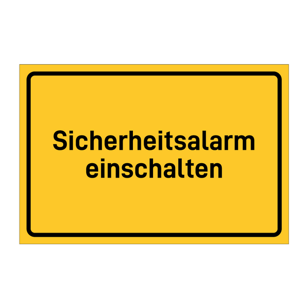 Sicherheitsalarm einschalten