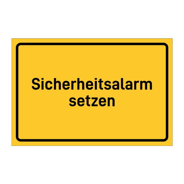 Sicherheitsalarm setzen