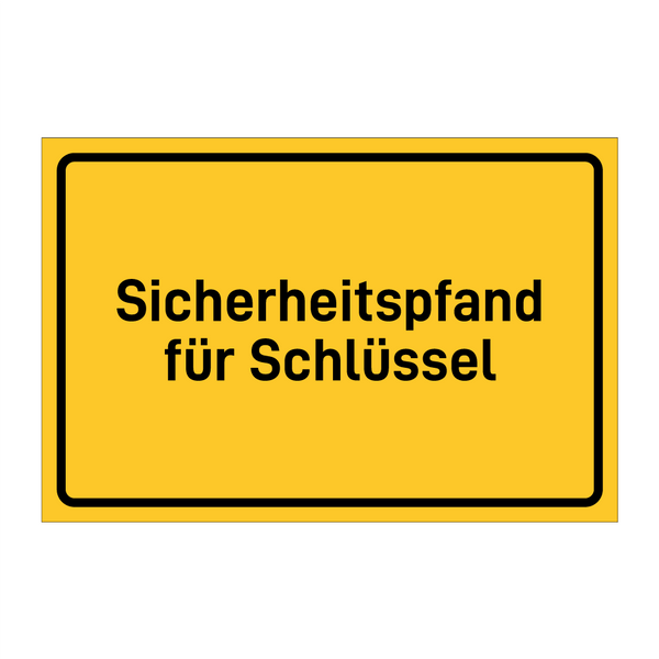 Sicherheitspfand für Schlüssel