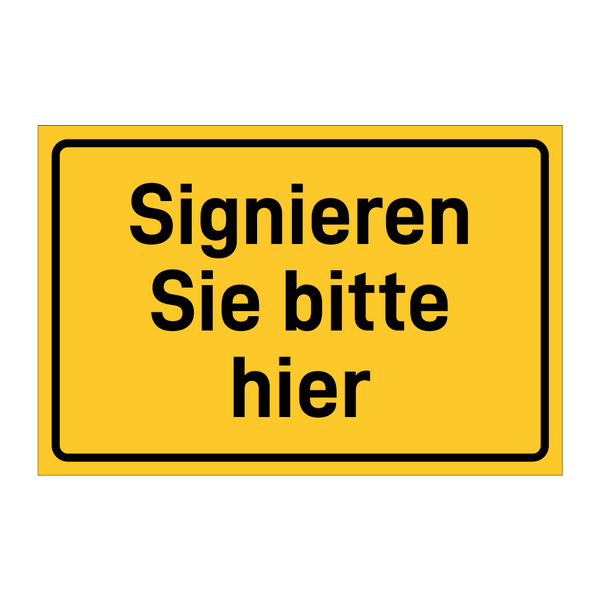 Signieren Sie bitte hier