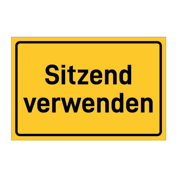 Sitzend verwenden