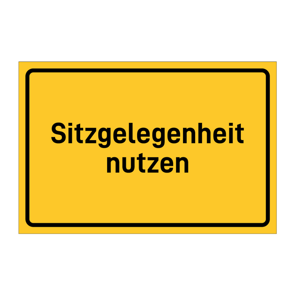 Sitzgelegenheit nutzen