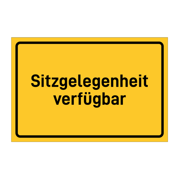 Sitzgelegenheit verfügbar