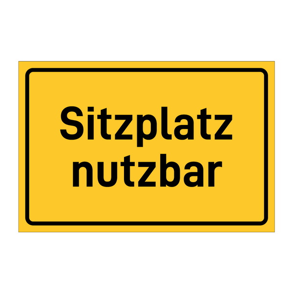 Sitzplatz nutzbar