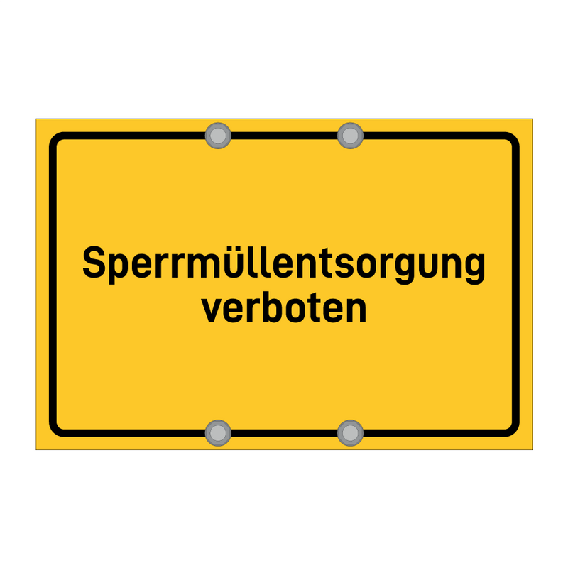 Sperrmüllentsorgung verboten