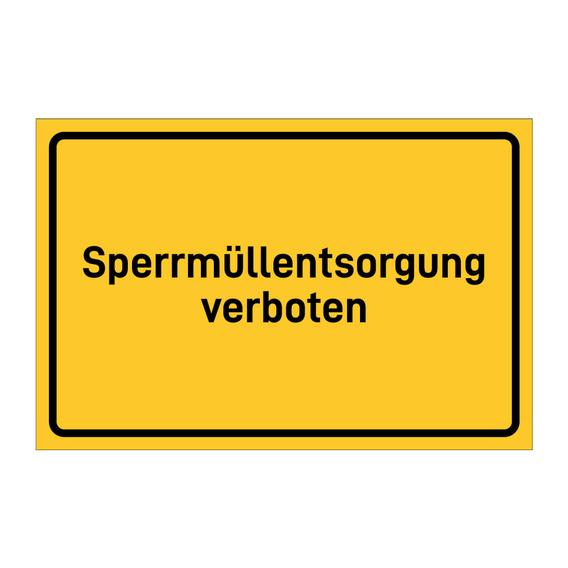 Sperrmüllentsorgung verboten