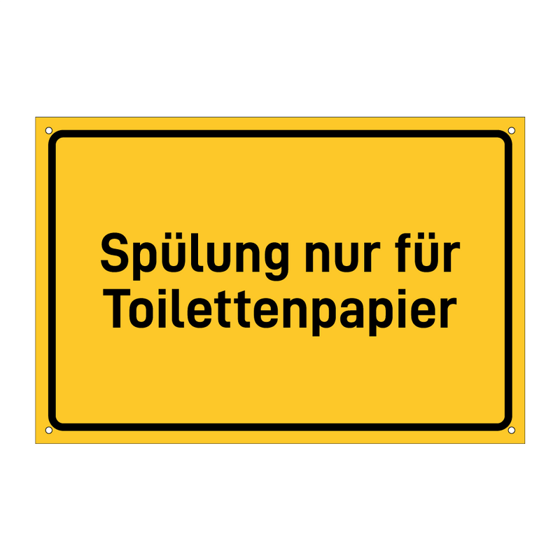 Spülung nur für Toilettenpapier