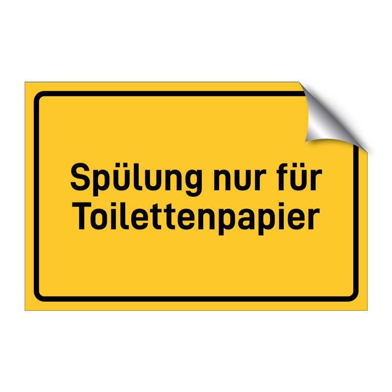 Spülung nur für Toilettenpapier