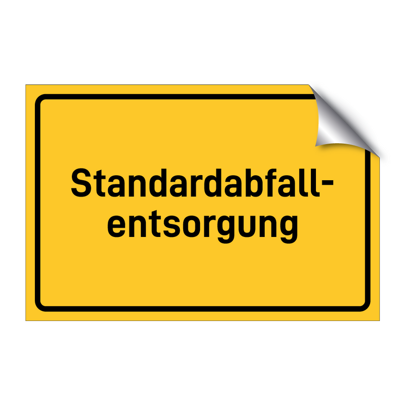 Standardabfall- entsorgung