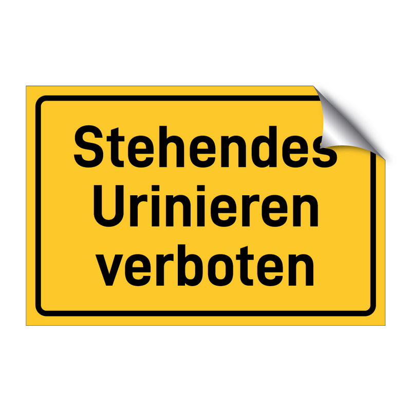 Stehendes Urinieren verboten