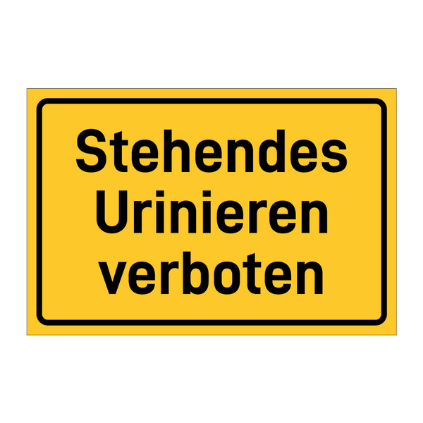 Stehendes Urinieren verboten