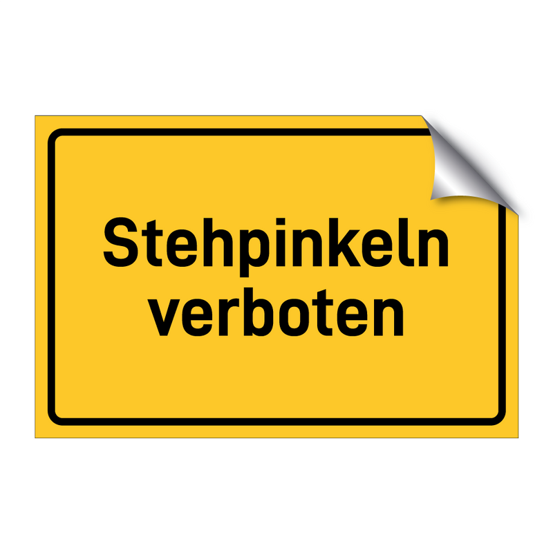 Stehpinkeln verboten