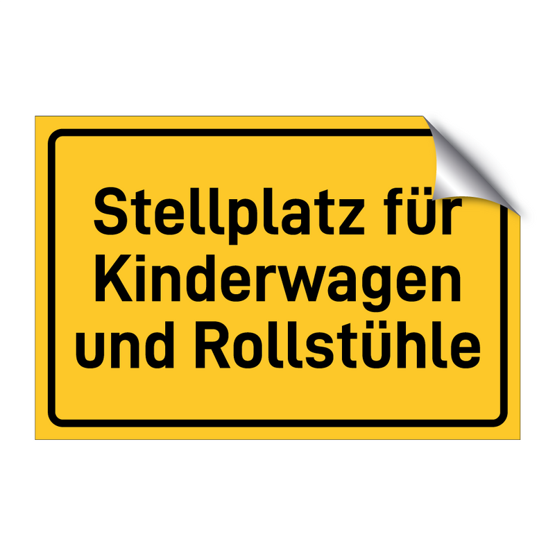 Stellplatz für Kinderwagen und Rollstühle