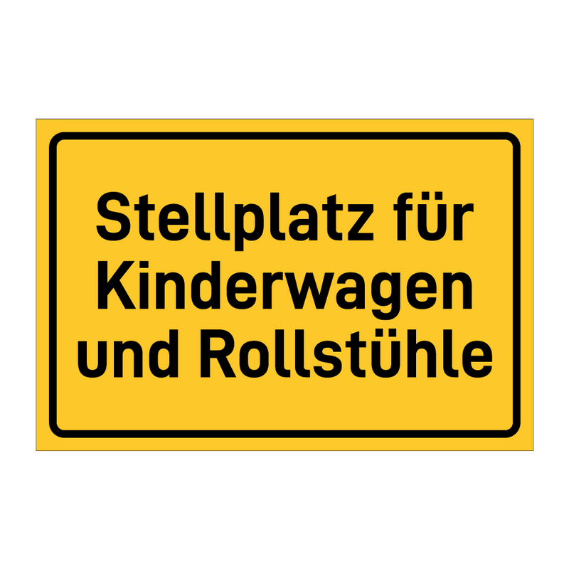 Stellplatz für Kinderwagen und Rollstühle