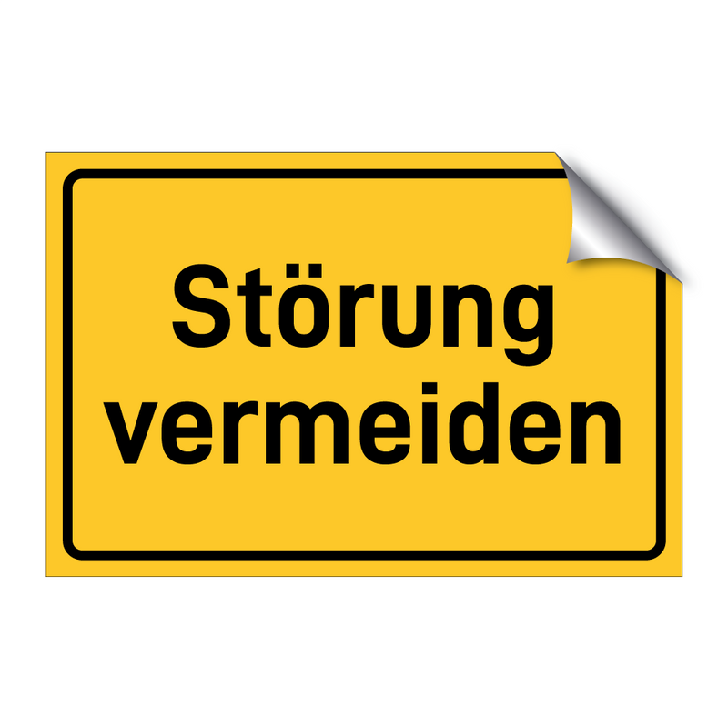 Störung vermeiden