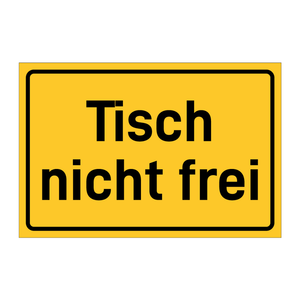 Tisch nicht frei