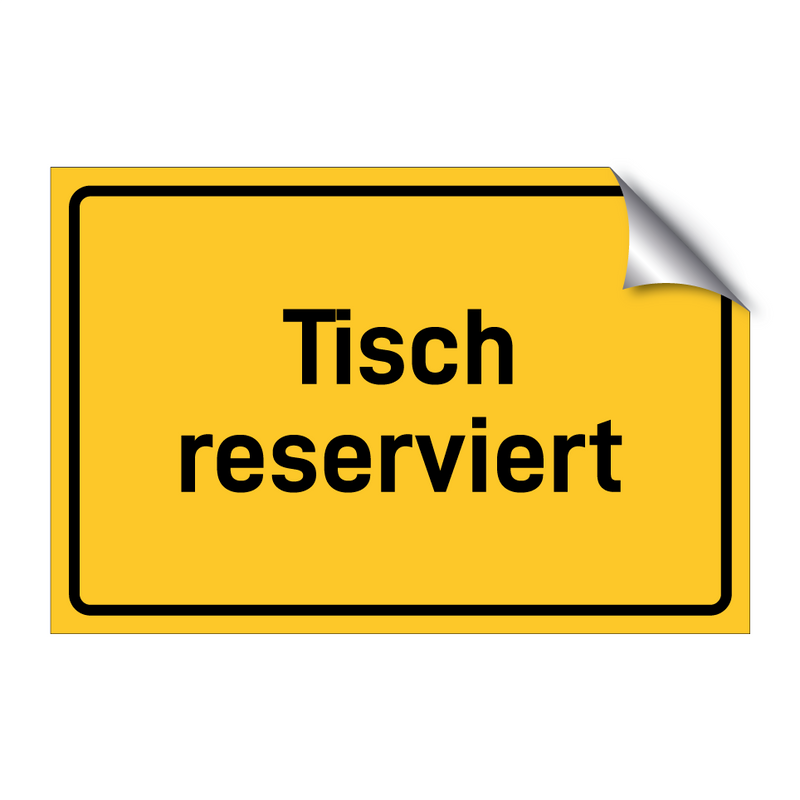 Tisch reserviert