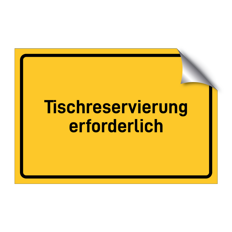 Tischreservierung erforderlich