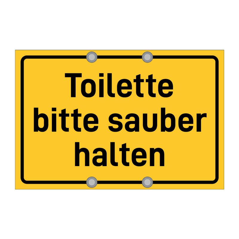 Toilette bitte sauber halten