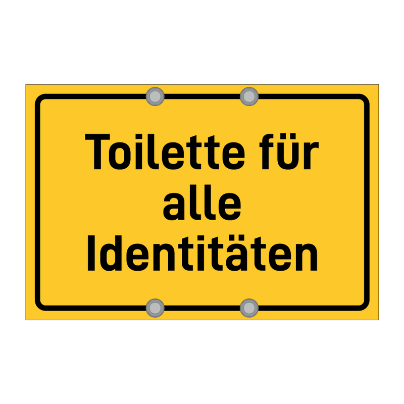 Toilette für alle Identitäten