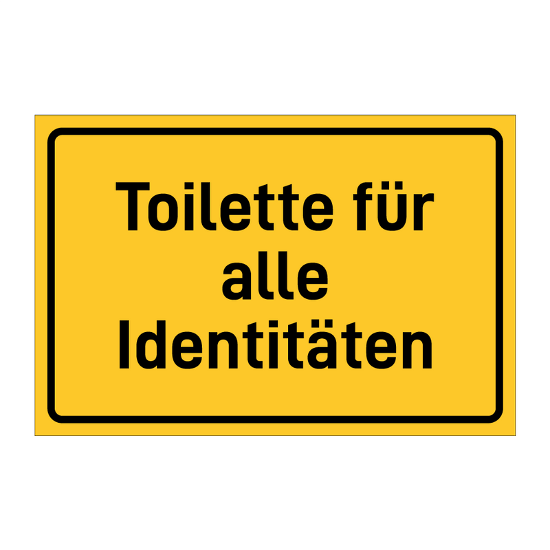 Toilette für alle Identitäten