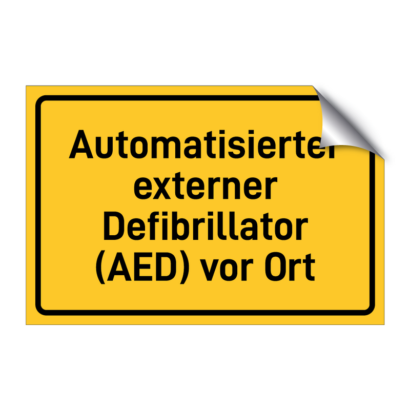 Automatisierter externer Defibrillator (AED) vor Ort