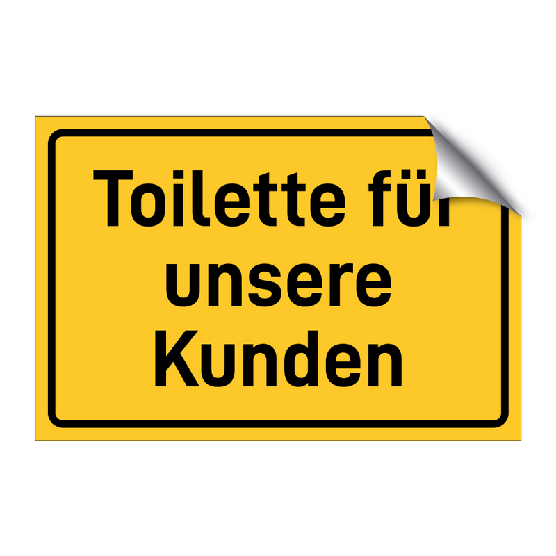 Toilette für unsere Kunden