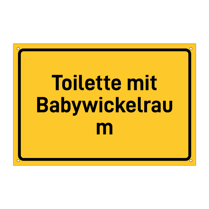 Toilette mit Babywickelraum