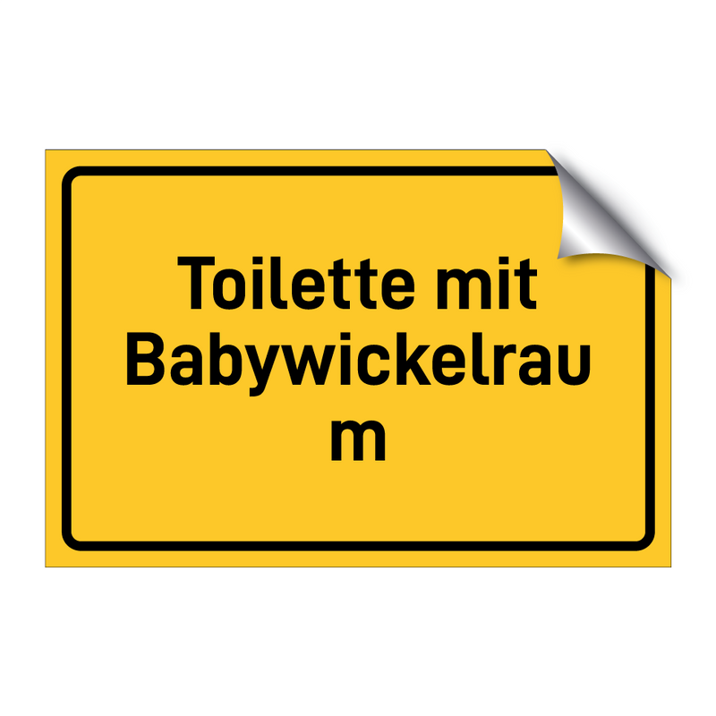 Toilette mit Babywickelraum