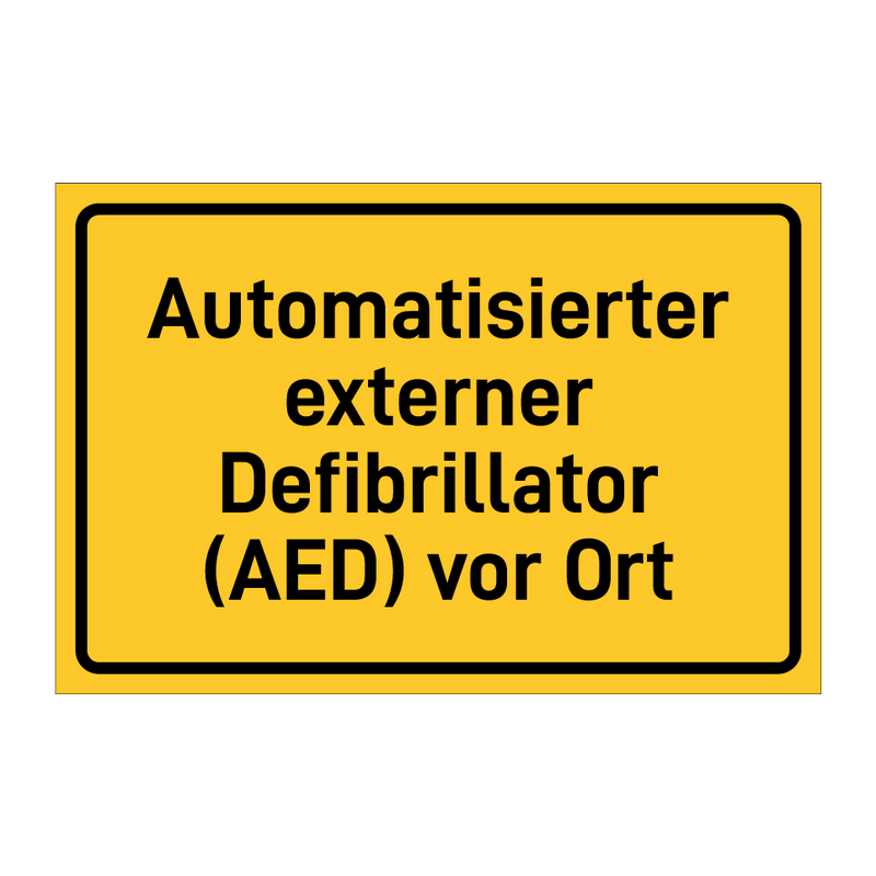 Automatisierter externer Defibrillator (AED) vor Ort