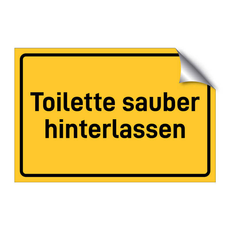 Toilette sauber hinterlassen