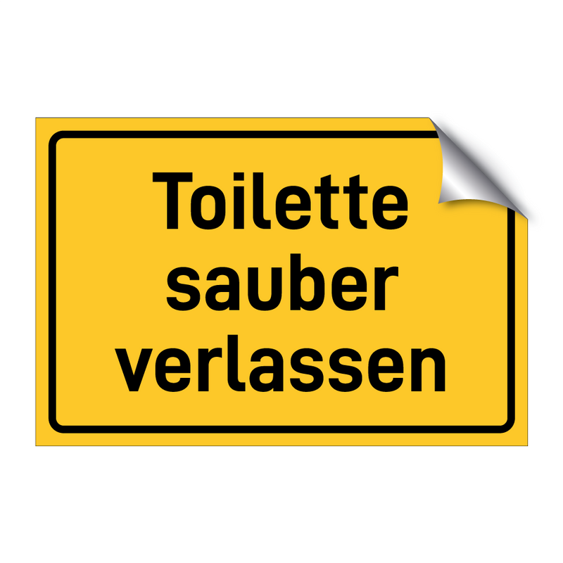 Toilette sauber verlassen