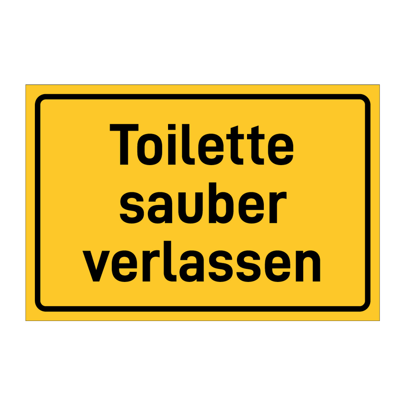 Toilette sauber verlassen