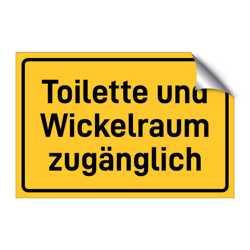 Toilette und Wickelraum zugänglich