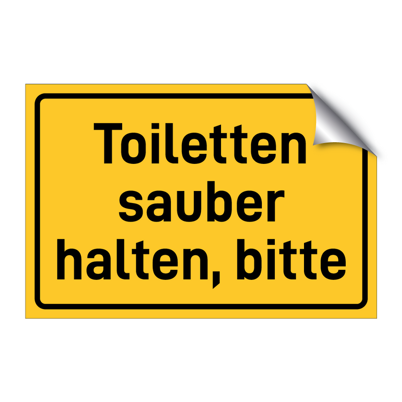 Toiletten sauber halten, bitte