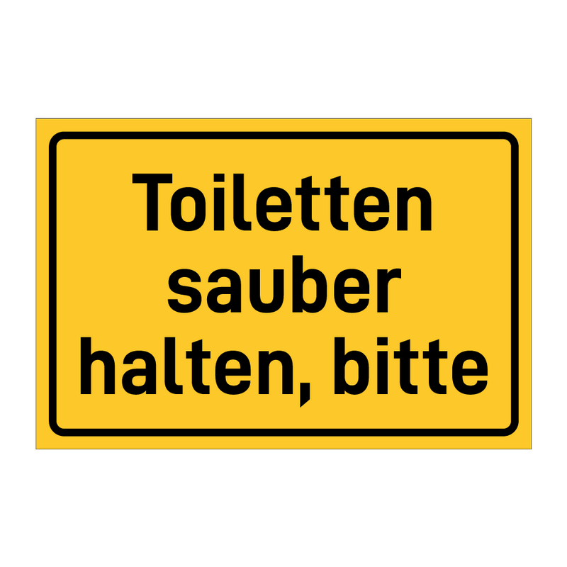 Toiletten sauber halten, bitte