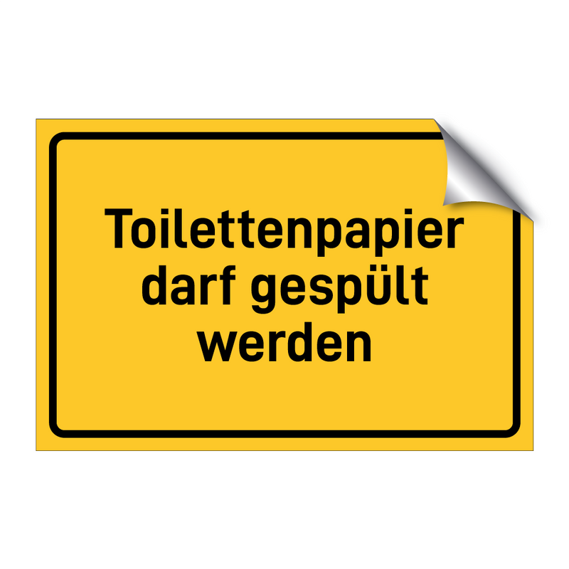 Toilettenpapier darf gespült werden