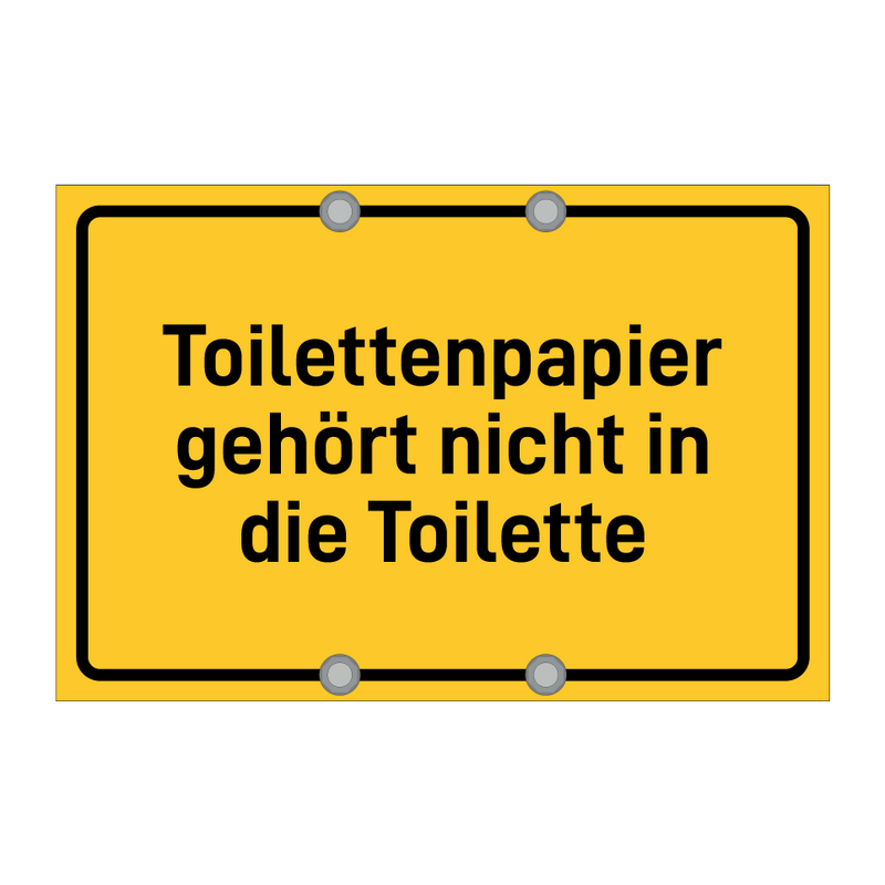 Toilettenpapier gehört nicht in die Toilette