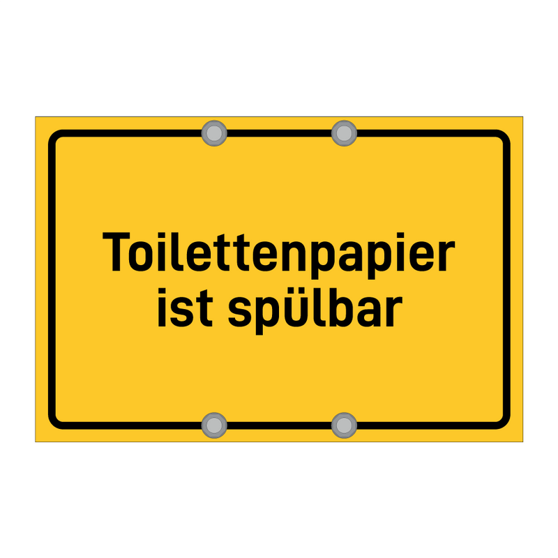 Toilettenpapier ist spülbar