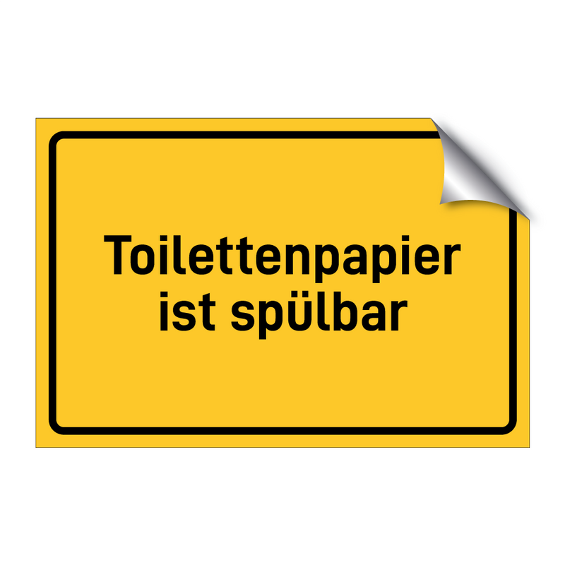 Toilettenpapier ist spülbar