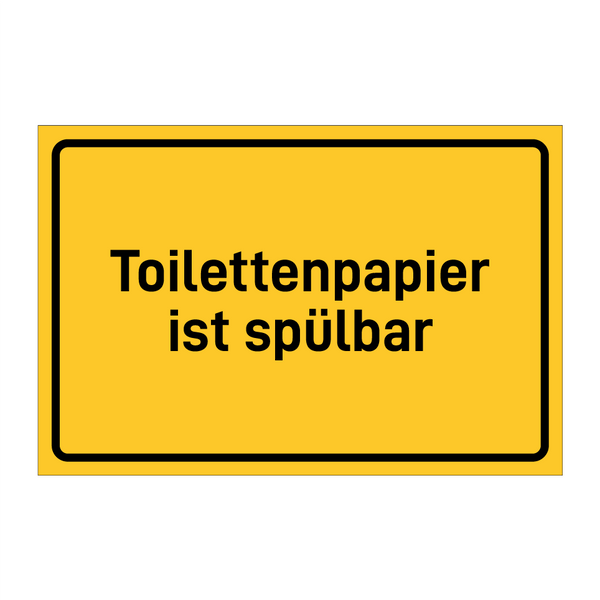 Toilettenpapier ist spülbar