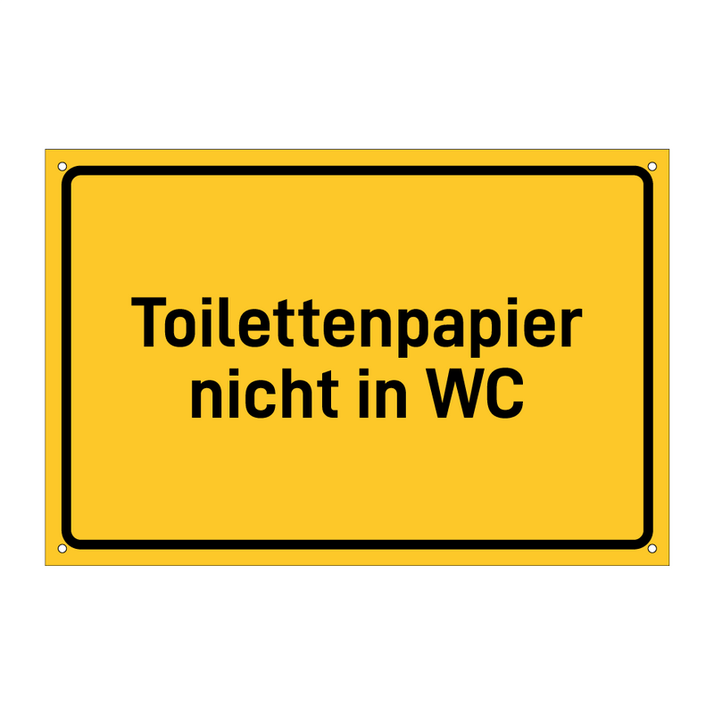 Toilettenpapier nicht in WC